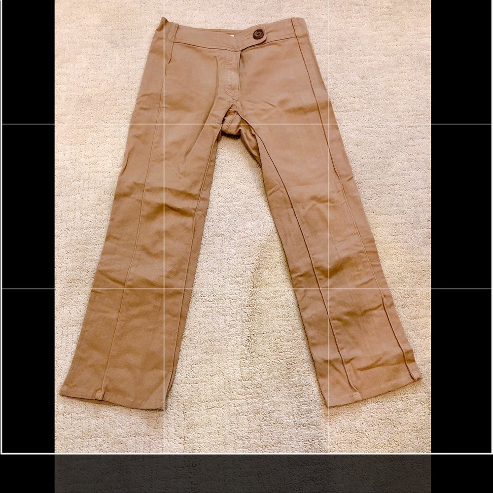 Japanese Designer Camel Cargo Ankle Pants size 1